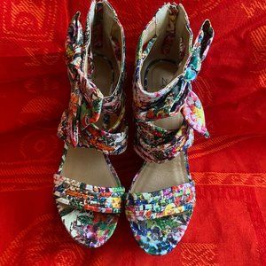 Zigi Soho Lightly worn Flower Heels, Size 9 1/2